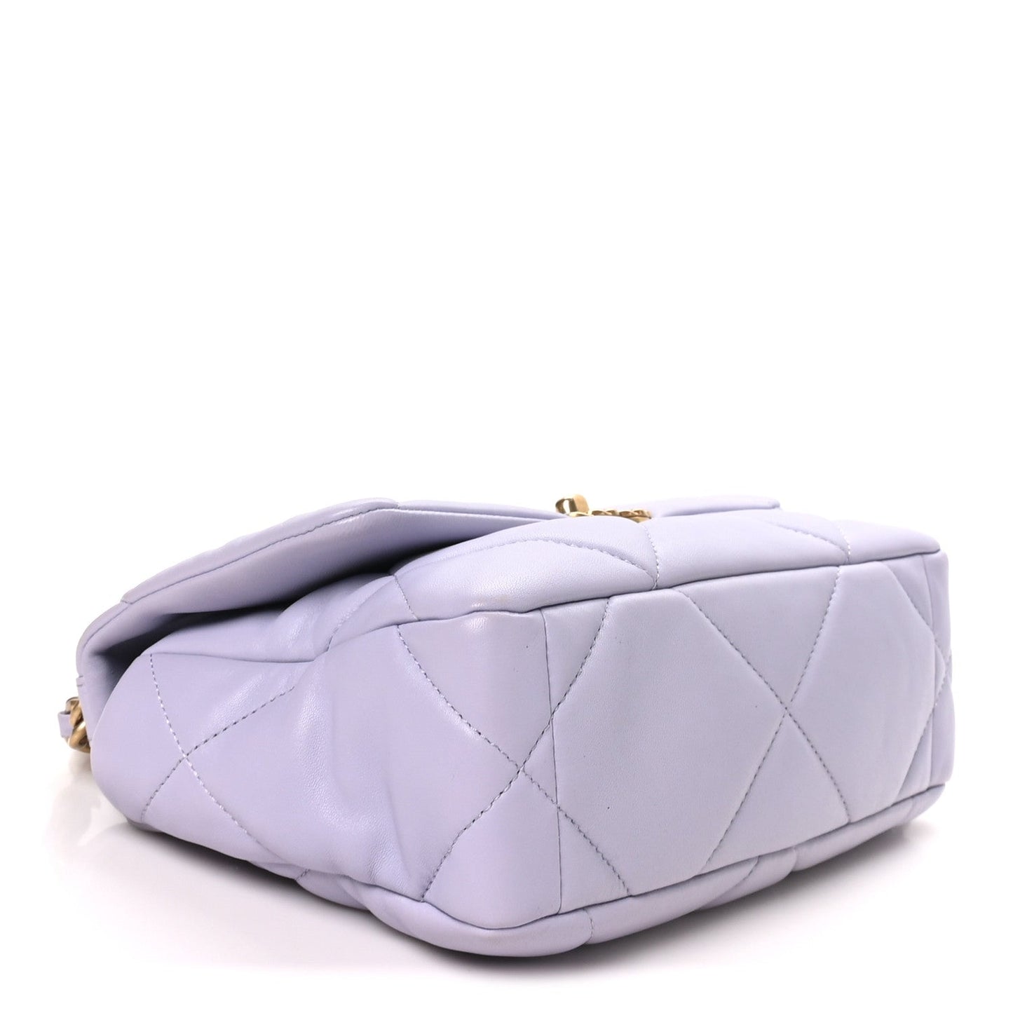 Lambskin Quilted Medium Chanel 19 Flap Light Purple