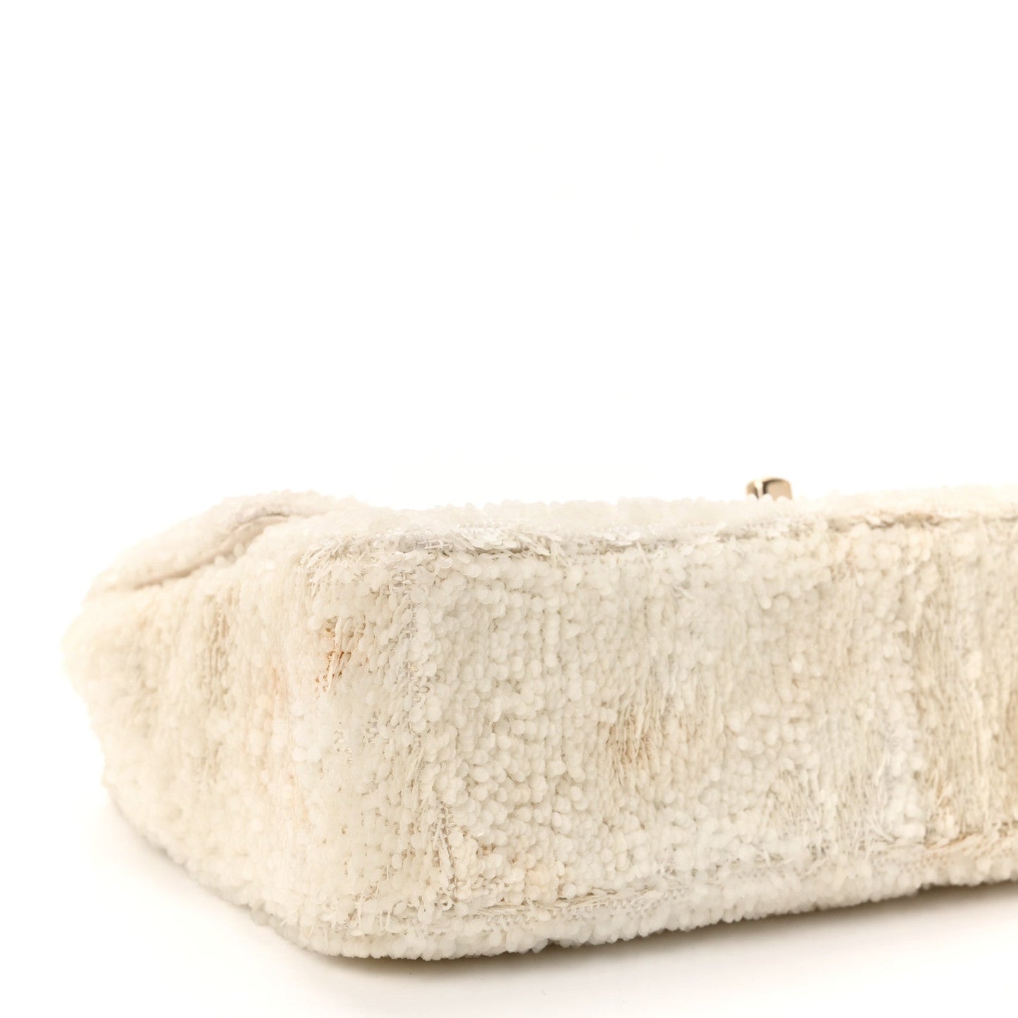 Sequin Small Single Flap White