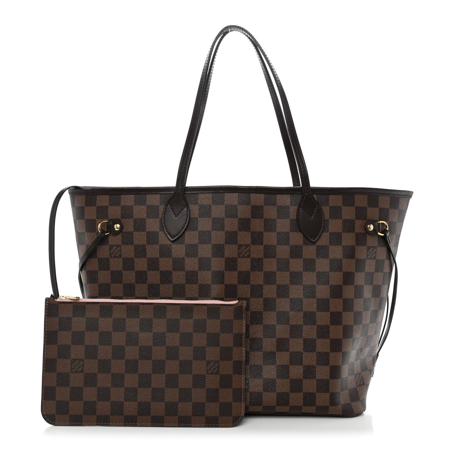 Damier Ebene Neo Neverfull MM Rose Ballerine