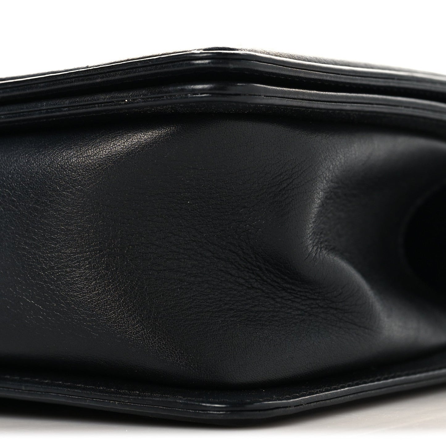 Lambskin Chevron Quilted Medium Boy Flap Black