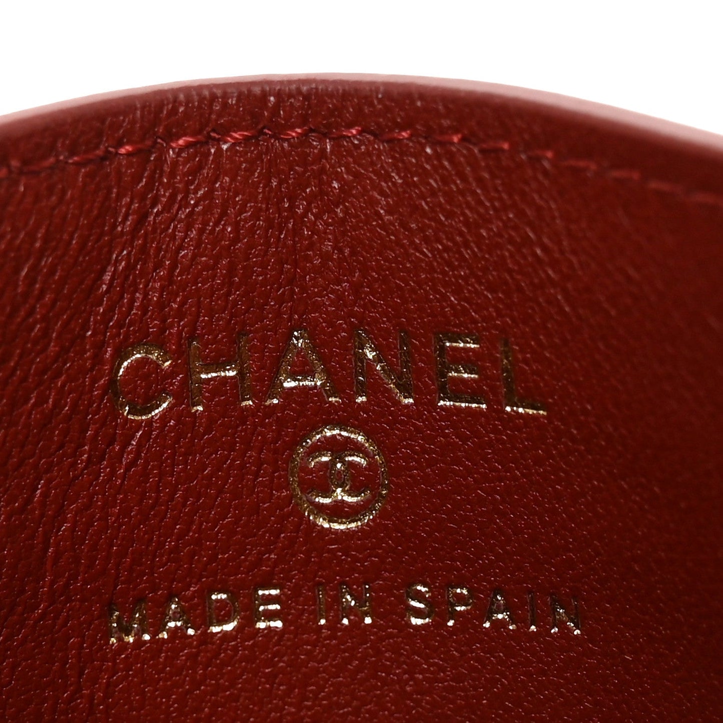 Calfskin Crocodile Embossed Crococo Card Holder Burgundy