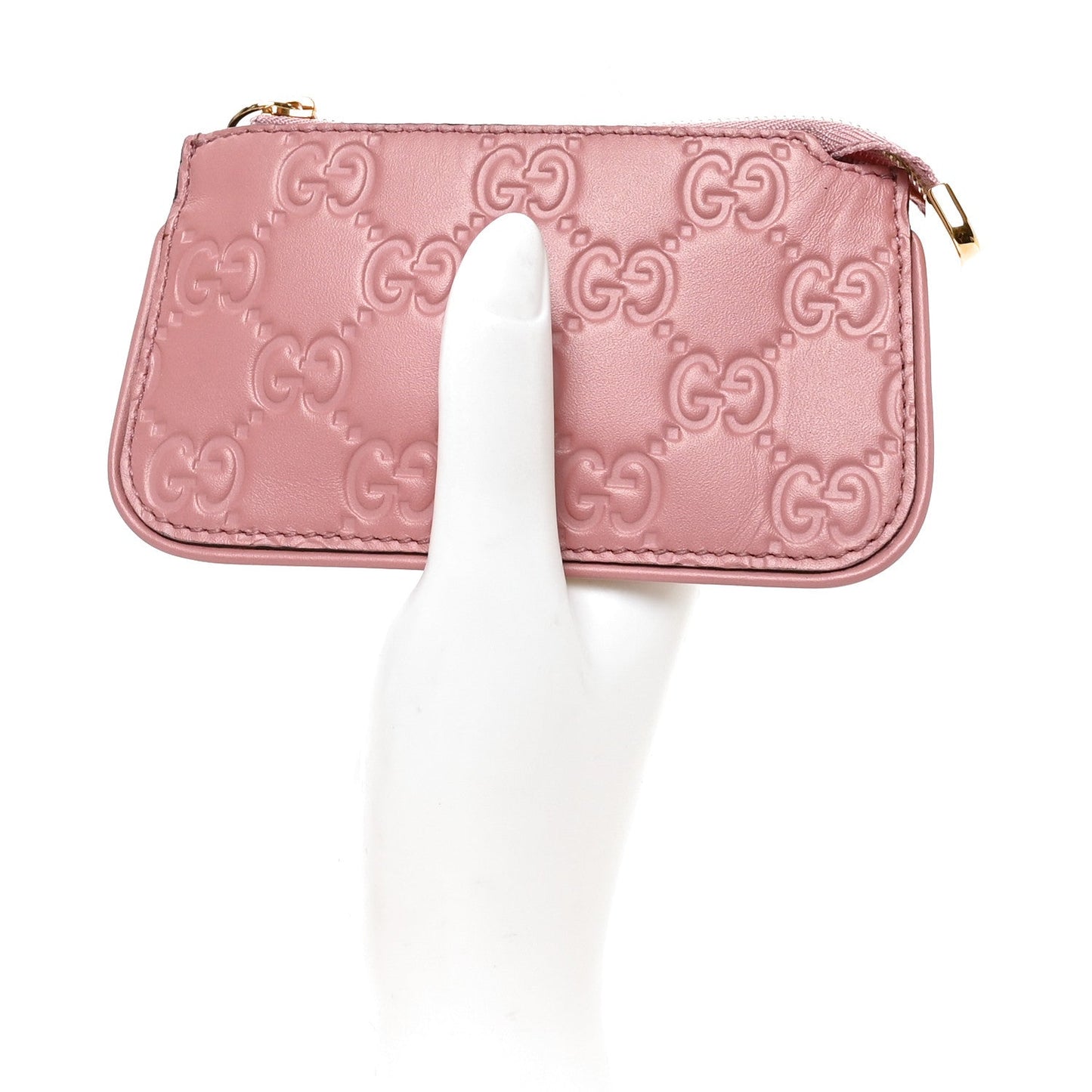 Guccissima Signature Key Case Pink