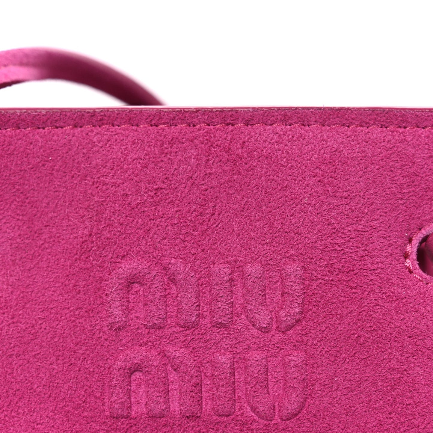 Camoscio Mini Drawstring Bag Fuxia