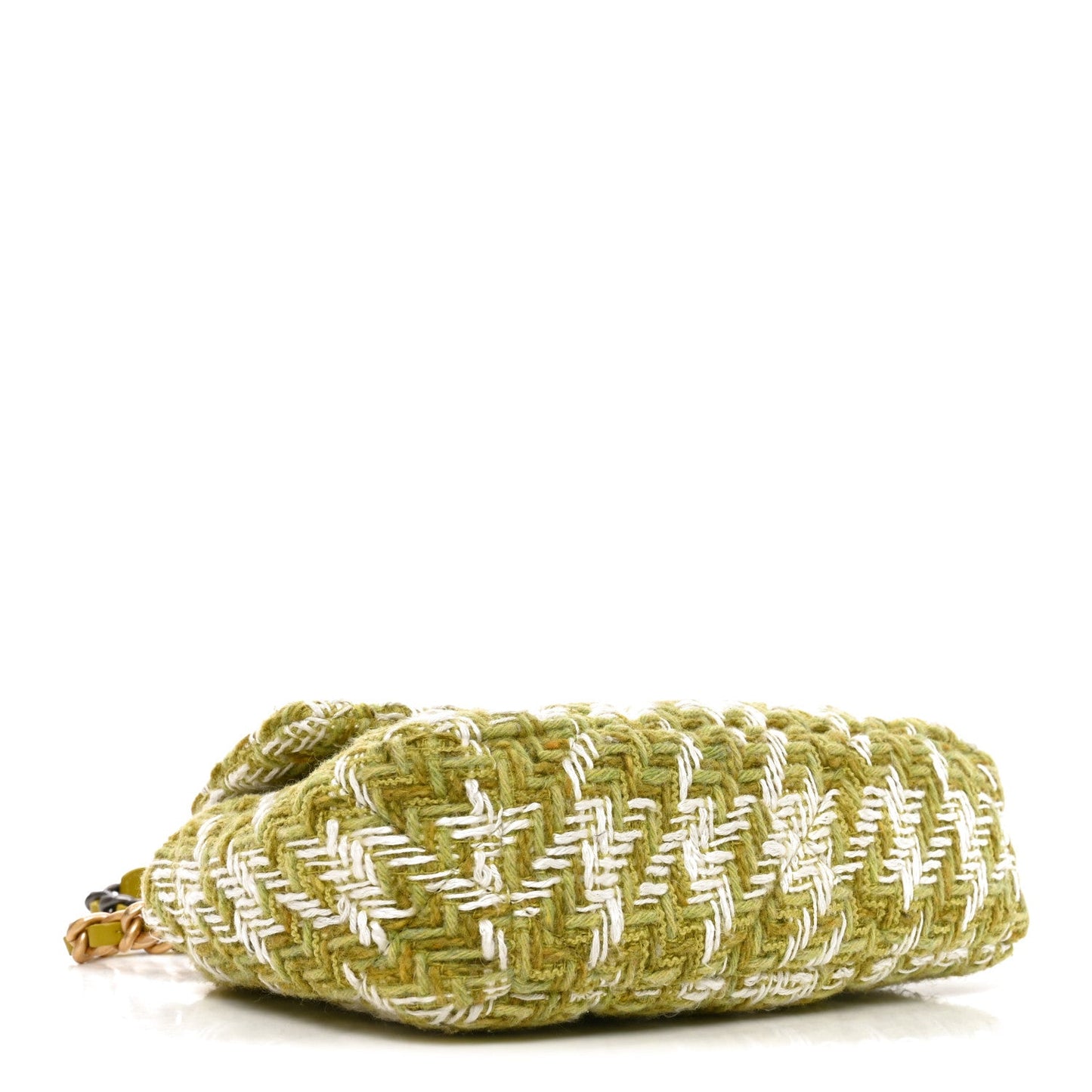 Tweed Quilted Medium Chanel 19 Flap Green
