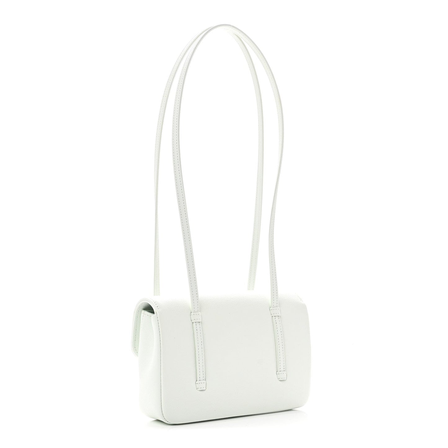 Shiny Caviar Mini Preppy Coco Shoulder Bag Light Blue