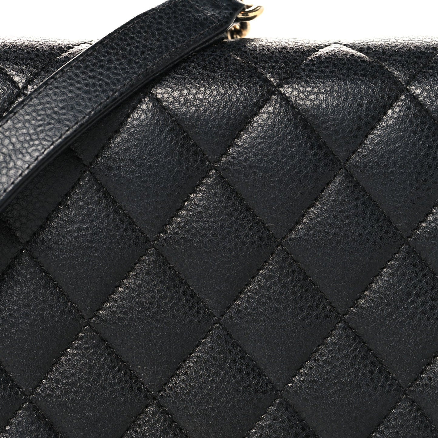 Caviar Quilted Boy Wallet On Chain WOC Black