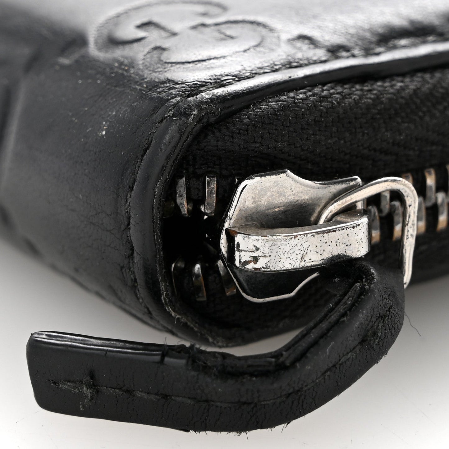 Guccissima Signature Microguccissima Bree Zip Around Wallet Black