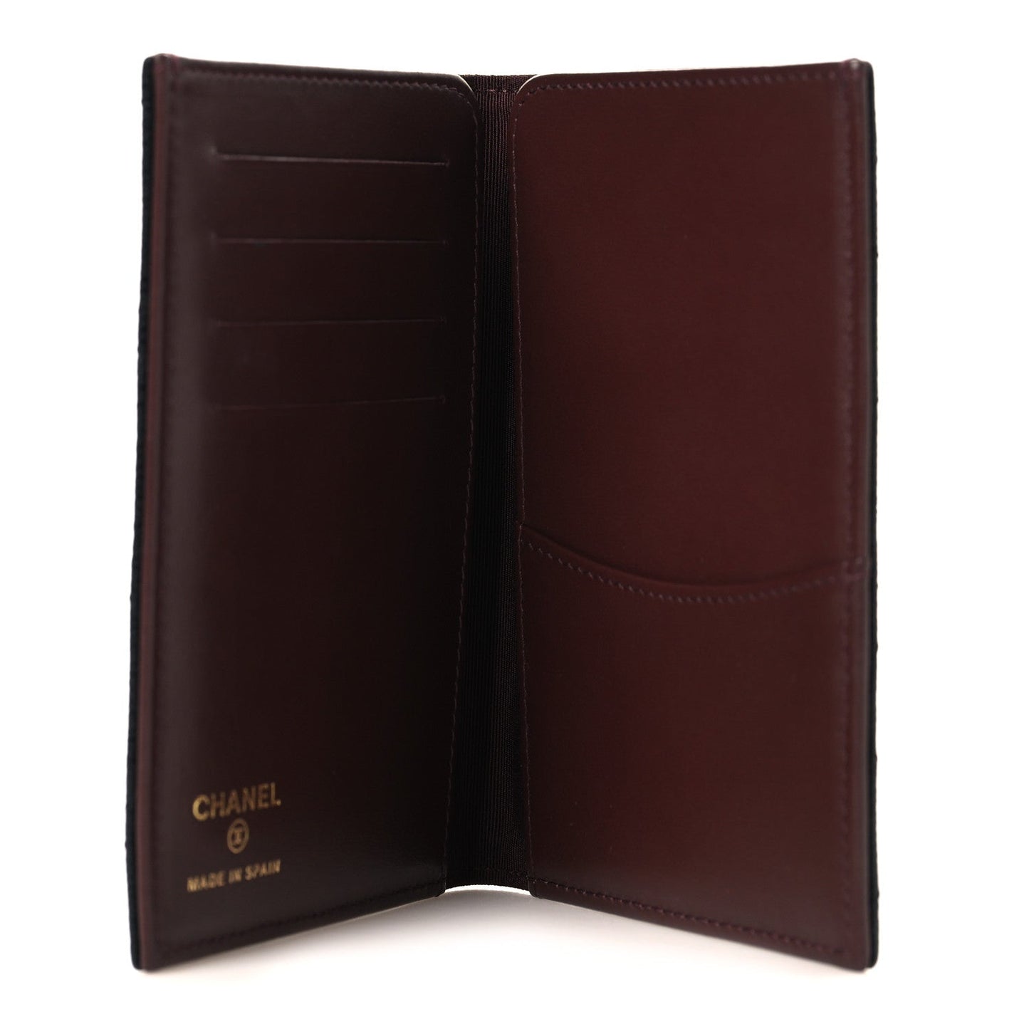 Caviar Quilted Passport Holder Black