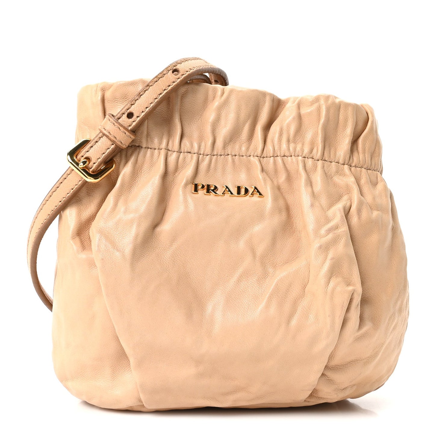 Nappa Antique Bucket Bag Beige