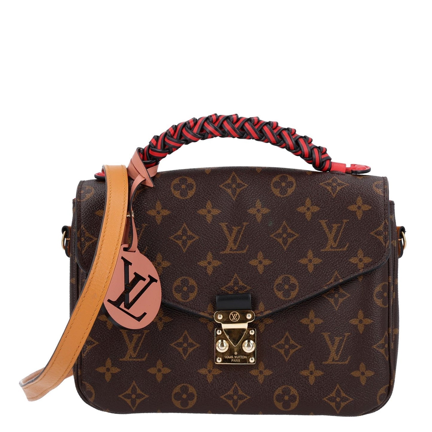 Monogram Braided Pochette Metis Coquelicot