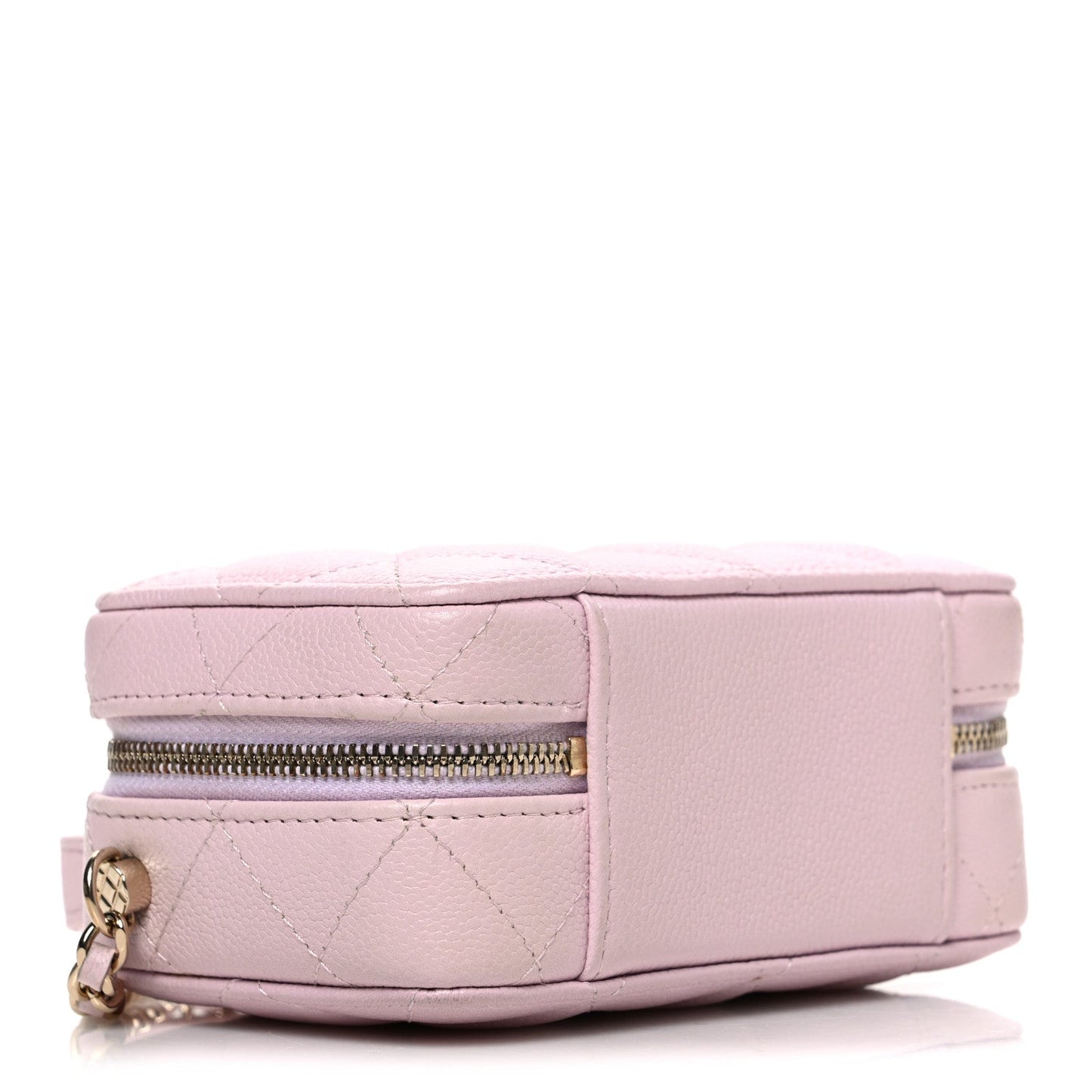 Caviar Quilted Top Handle Vanity Case Pink