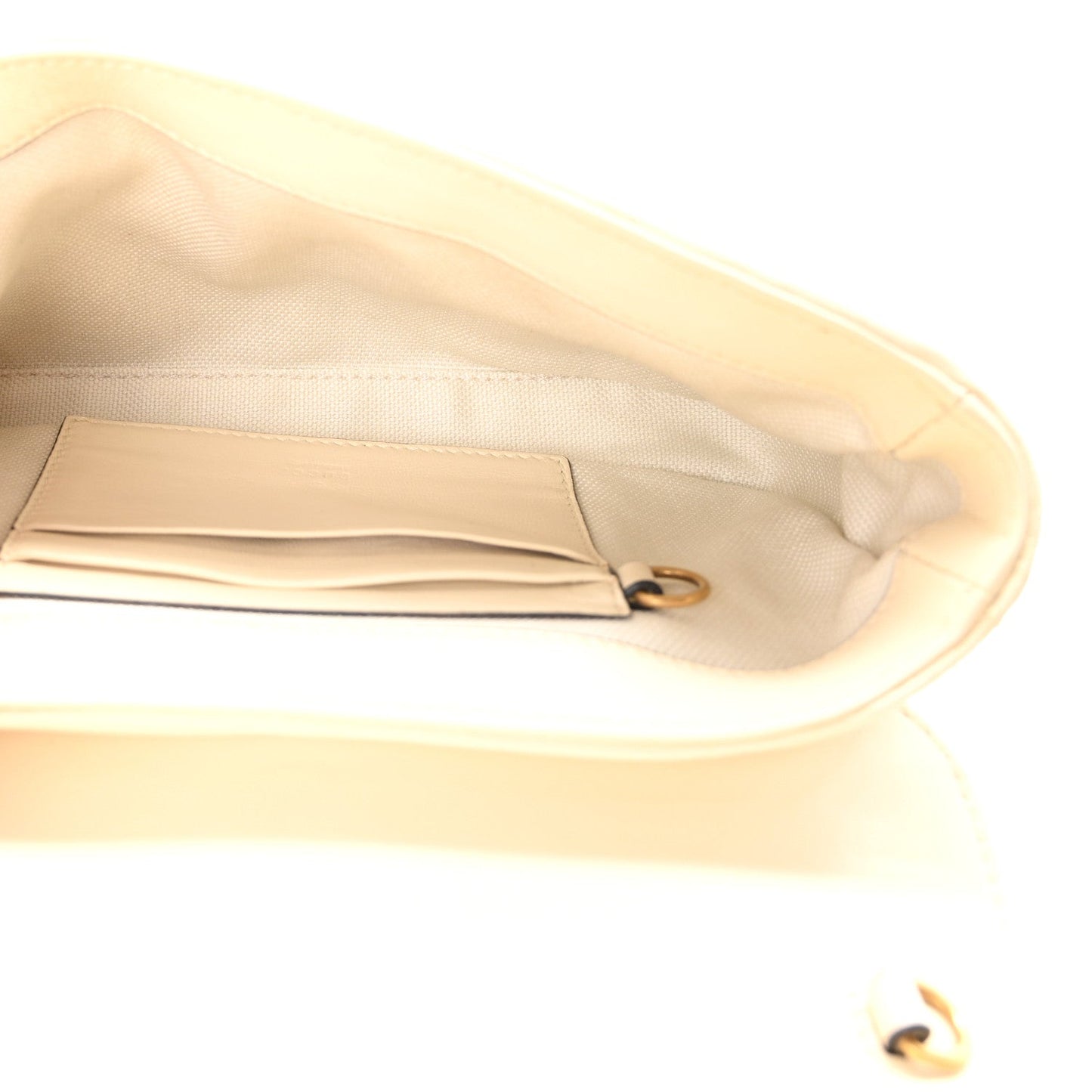 Calfskin Matelasse Double G Studs Mini Torchon GG Marmont Shoulder Bag White