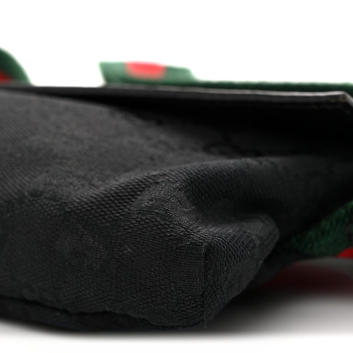 Monogram Web Belt Pouch Bag Black