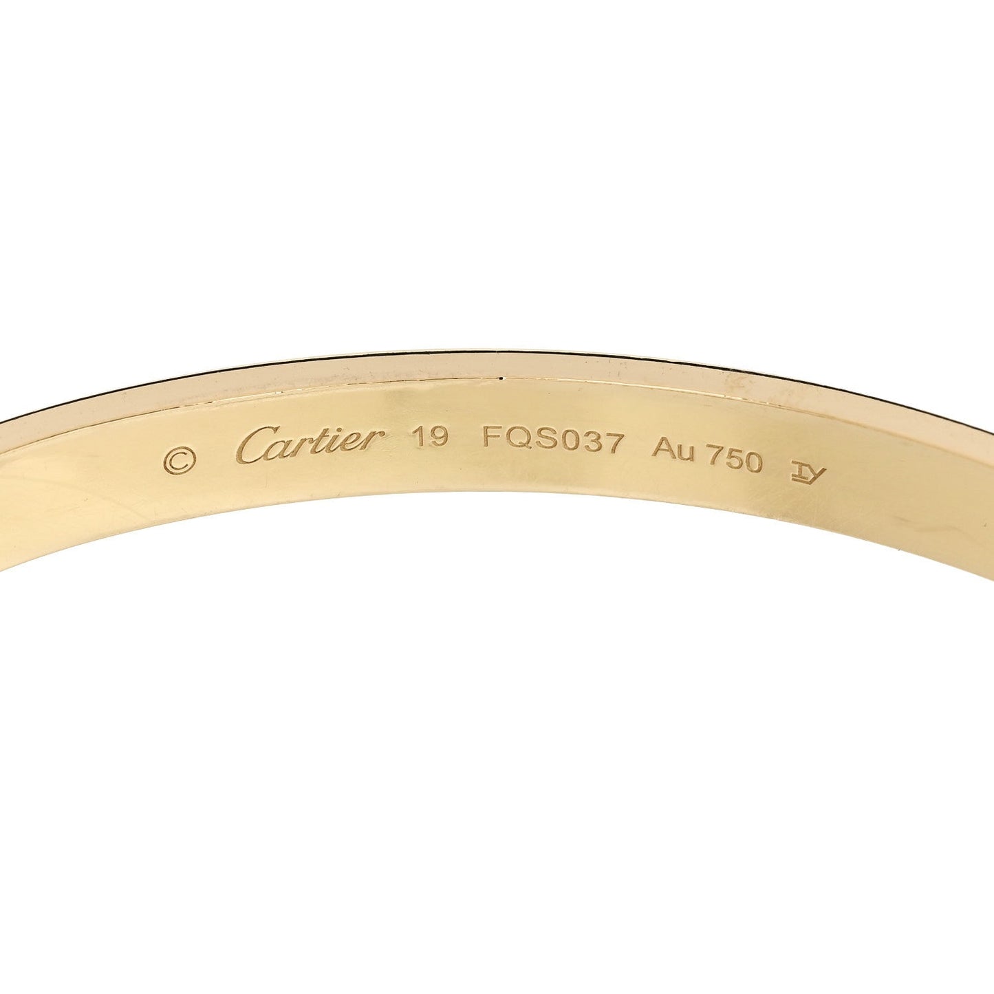 18K Yellow Gold LOVE Bracelet 19