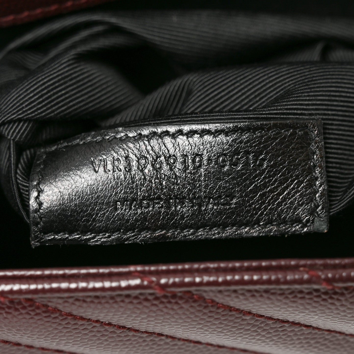 Grain De Poudre Matelasse Chevron Large Monogram Satchel Amaranto