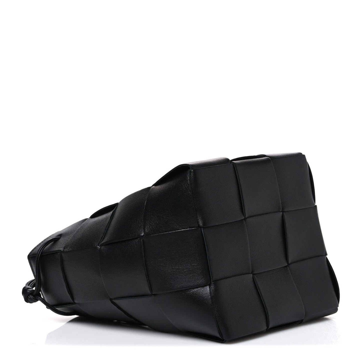 Nappa Maxi Intrecciato Cassette Bucket Bag Black