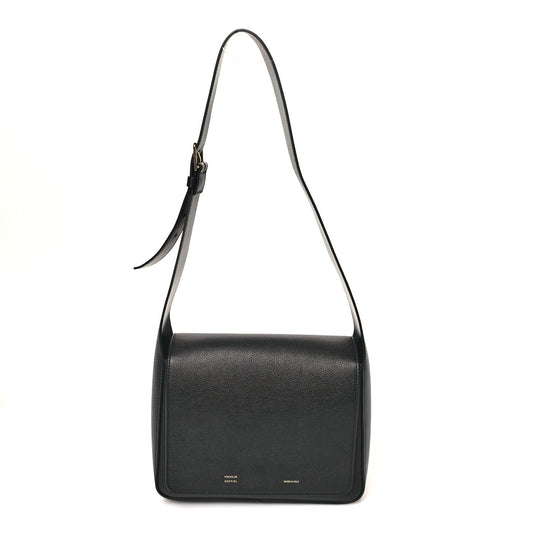 Calfskin Box Shoulder Bag Black