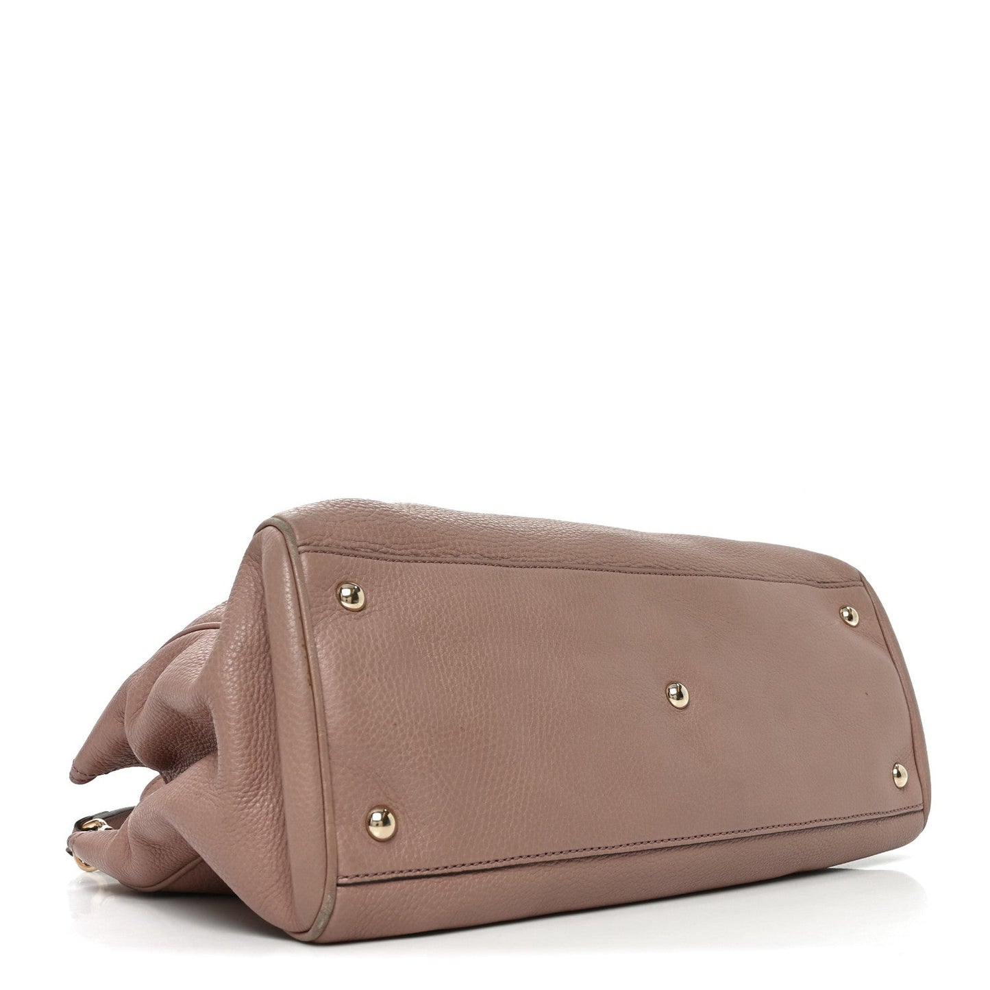 Pebbled Calfskin Medium Bamboo Shopper Tote Dark Cipria