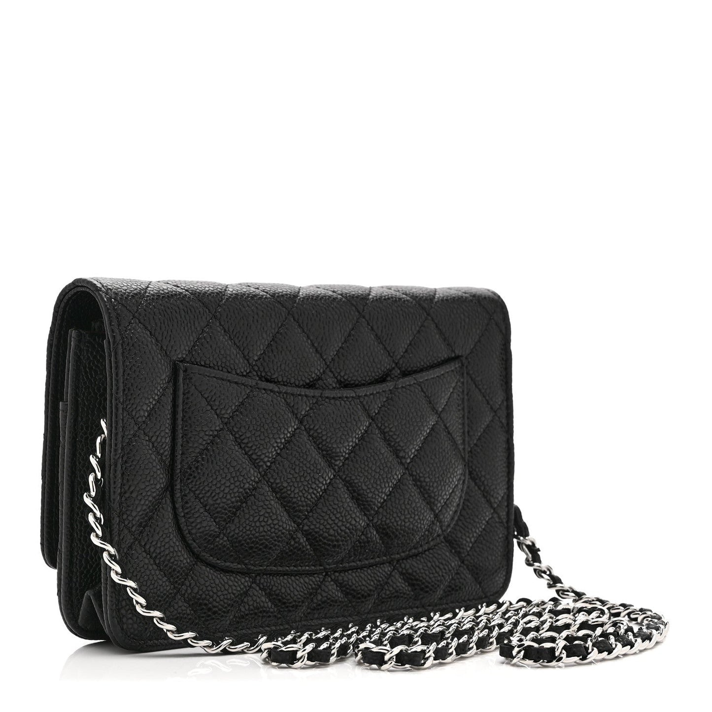 Caviar Quilted CC Turnlock Wallet On Chain WOC Black
