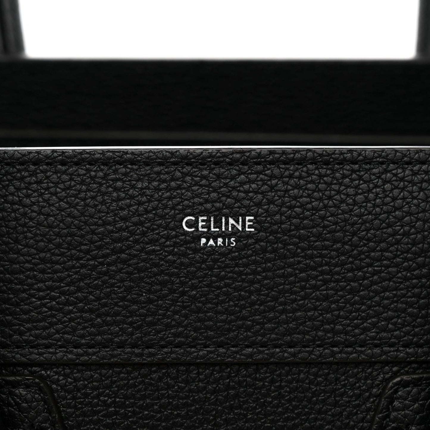 Drummed Calfskin Micro Luggage Black