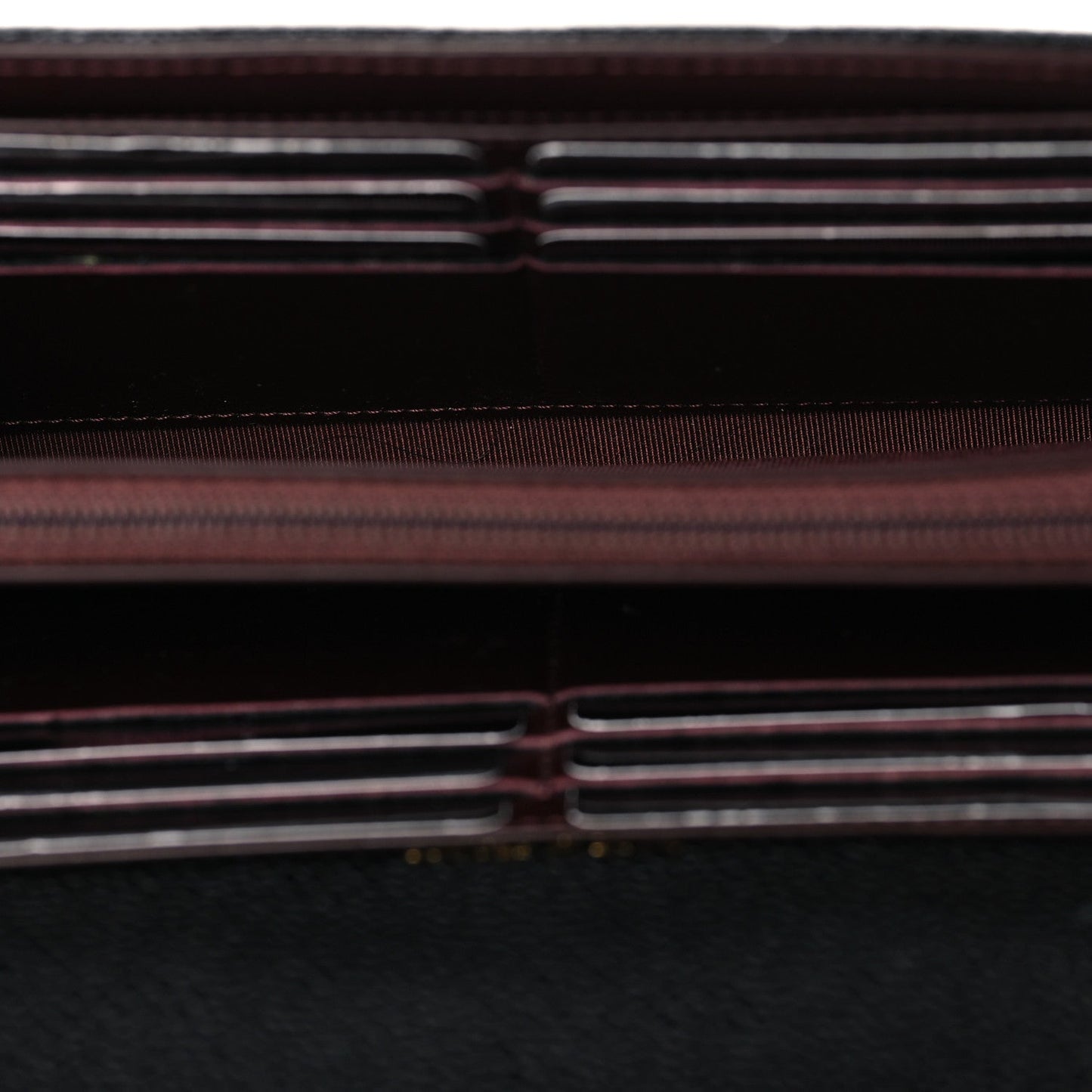 Caviar Quilted Large Gusset Flap Wallet Black