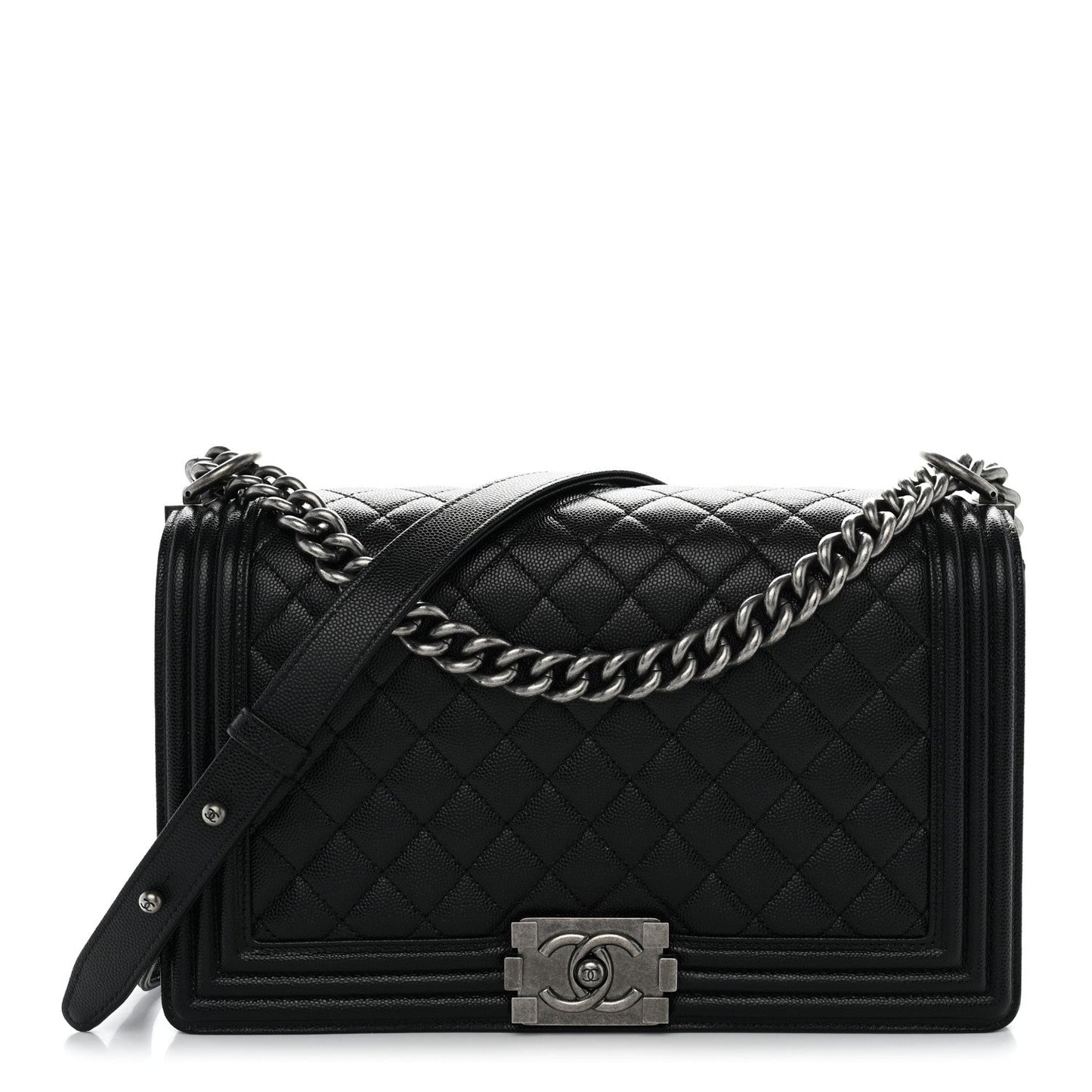 Caviar Quilted New Medium Boy Flap Black