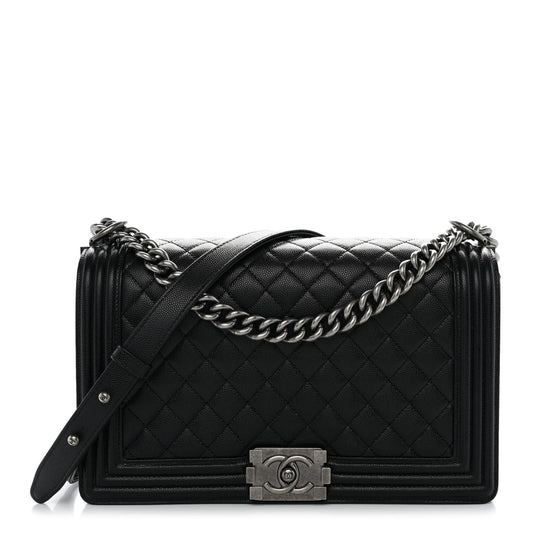 Caviar Quilted New Medium Boy Flap Black