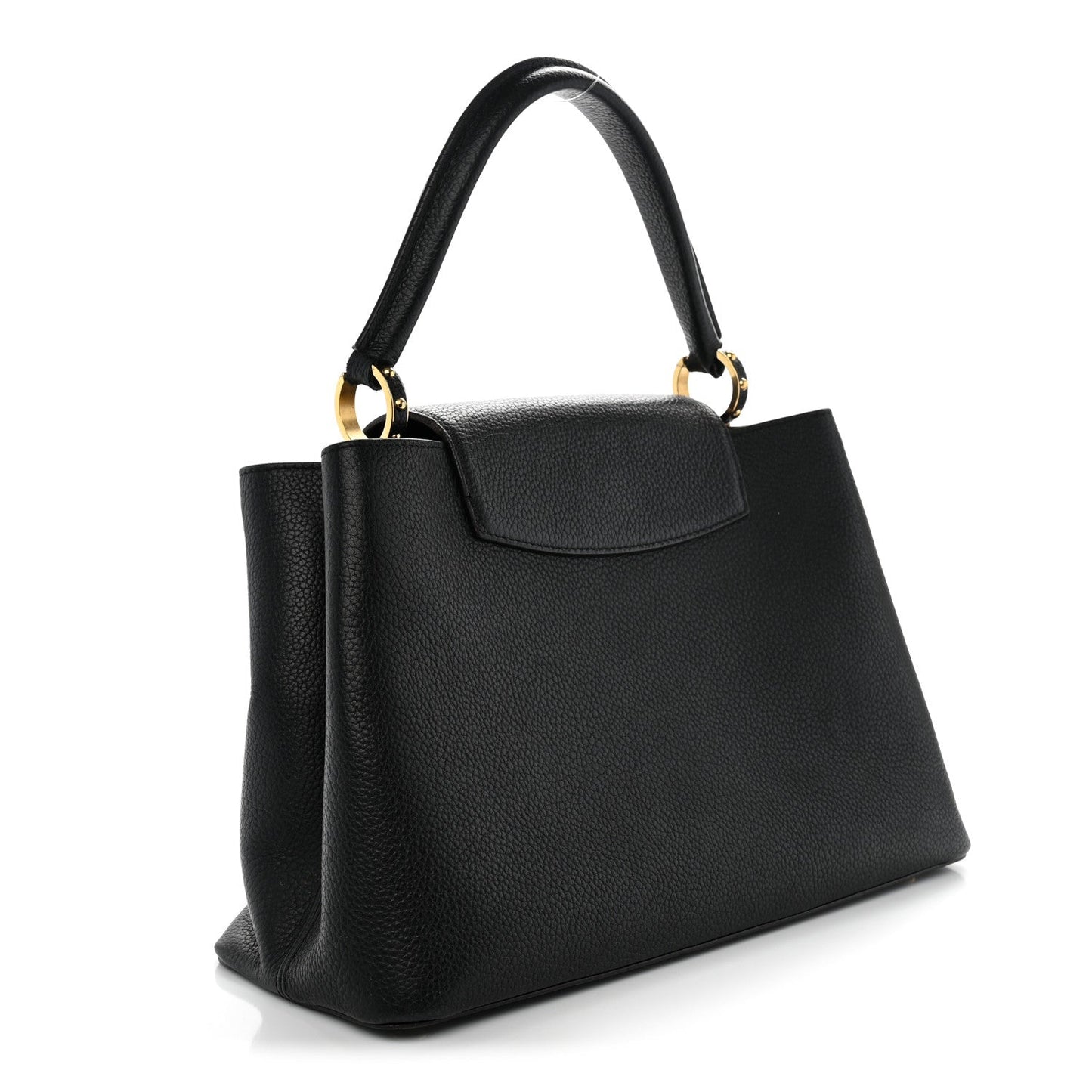 Taurillon Capucines MM Black Fuchsia