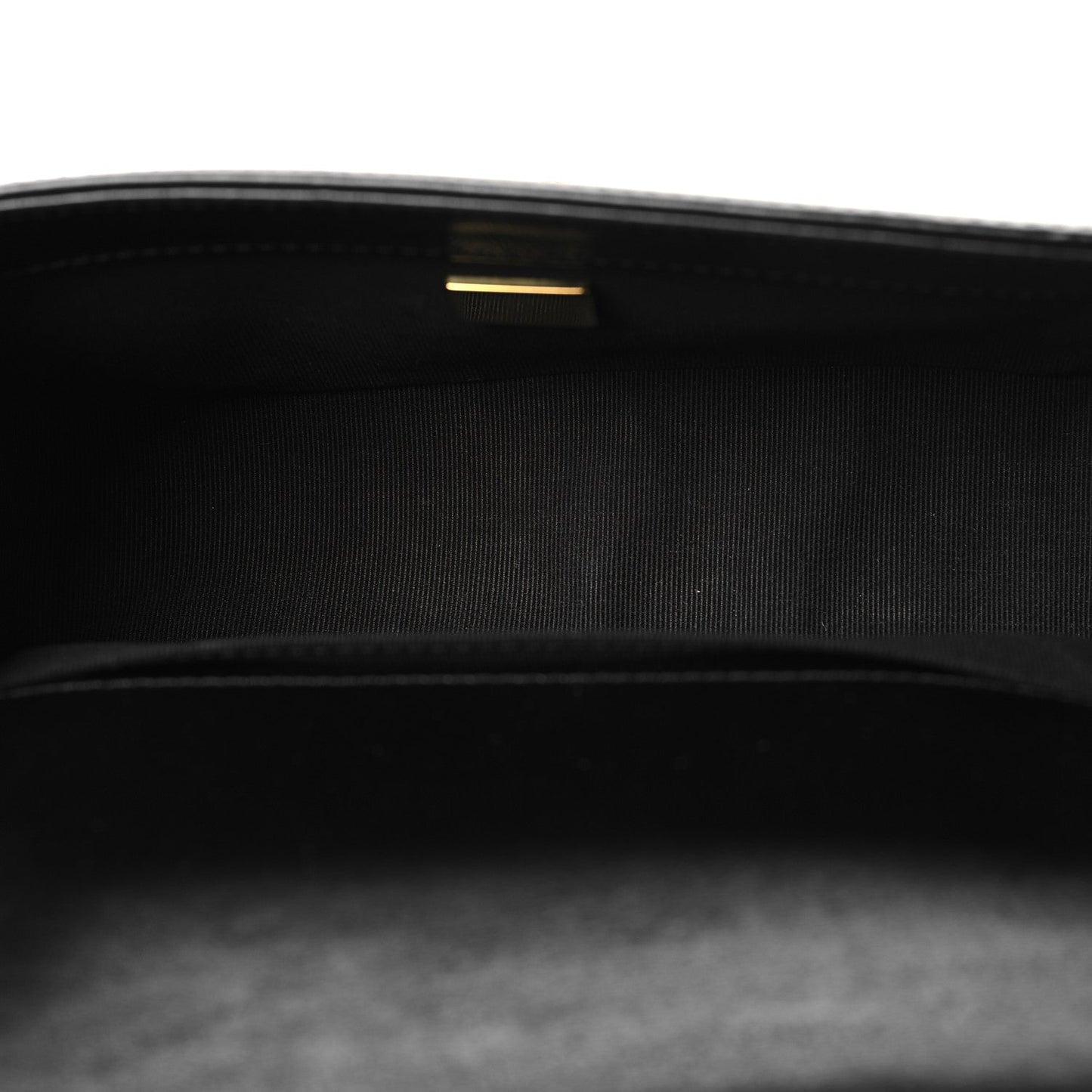 Metallic Glazed Calfskin Small Boy Flap Black Gold