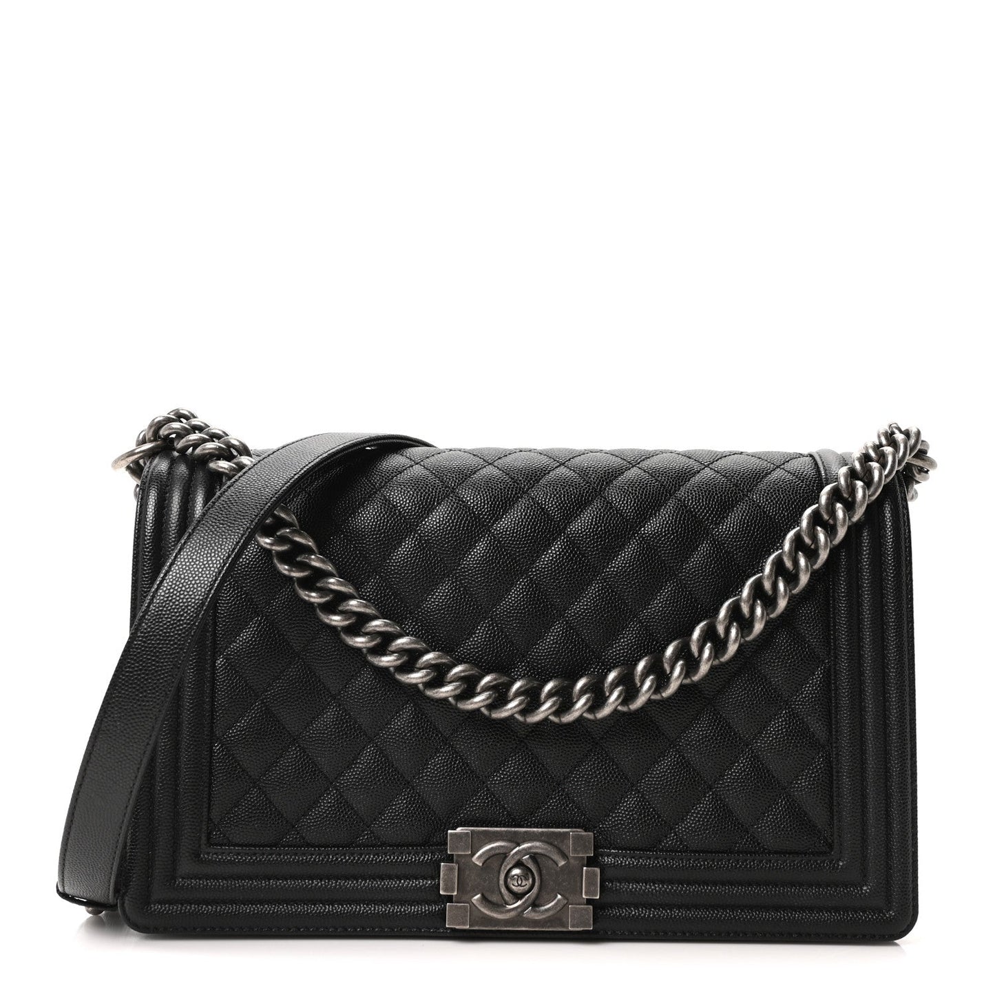 Caviar Quilted New Medium Boy Flap Black