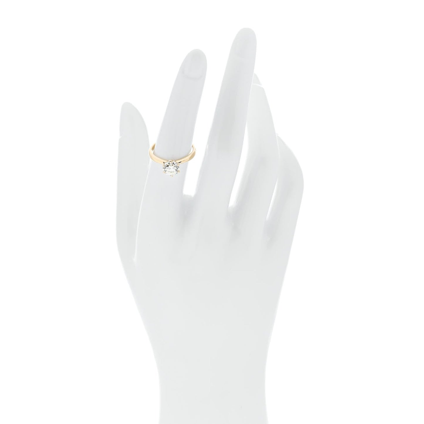 18K Yellow Gold Diamond 1.24ct Solitaire Engagement Ring 53 6.25