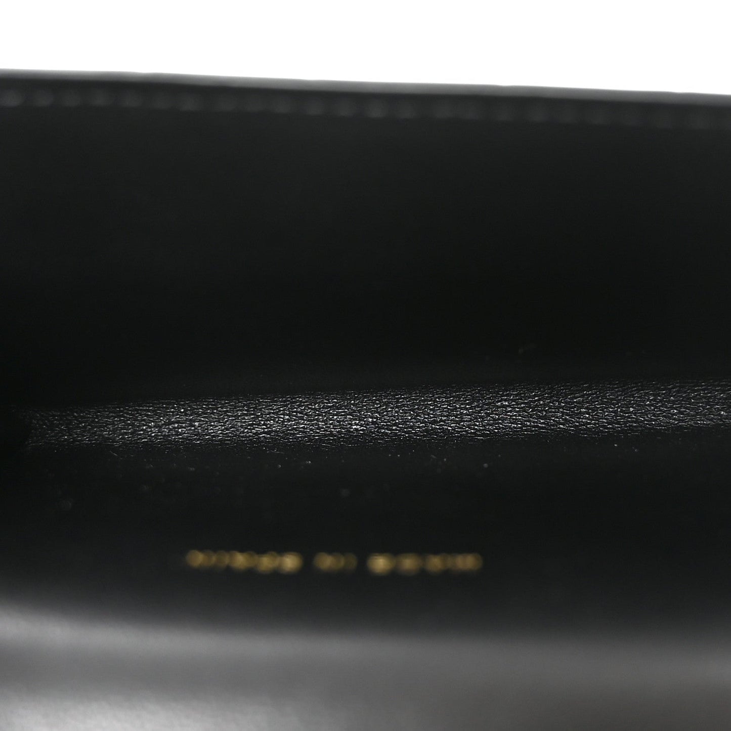 Calfskin Crocodile Embossed Crococo Flap Cardholder Black