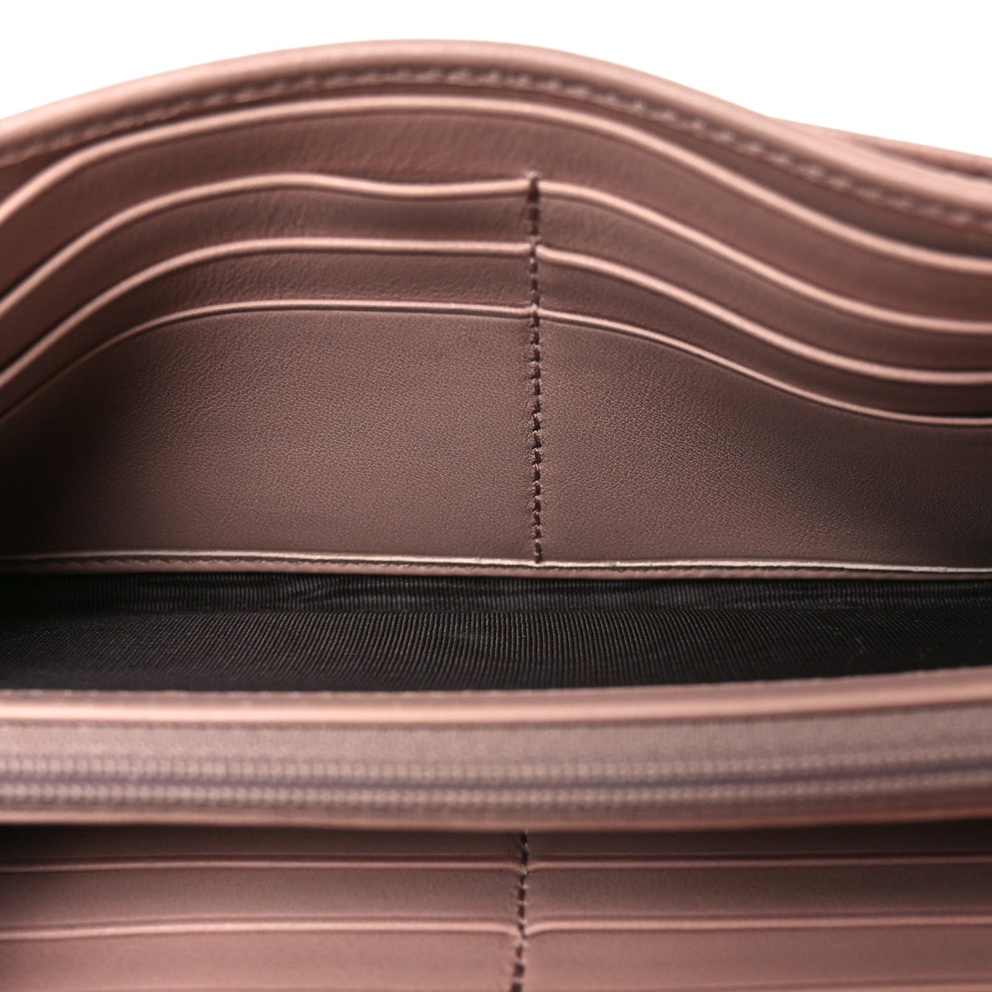 Microguccissima Bow Continental Wallet Soft Pink