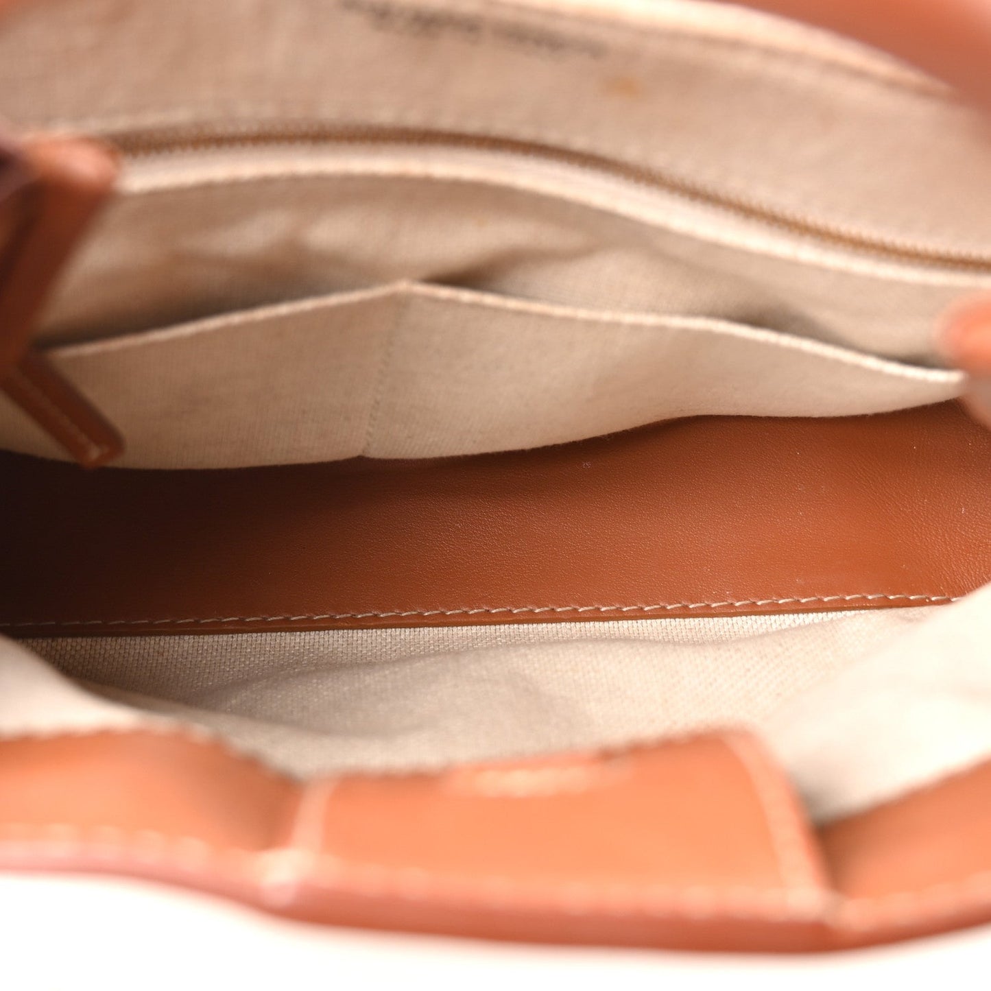 Washed Canvas Calfskin Small Andiamo Shoulder Bag Natural Light Wood