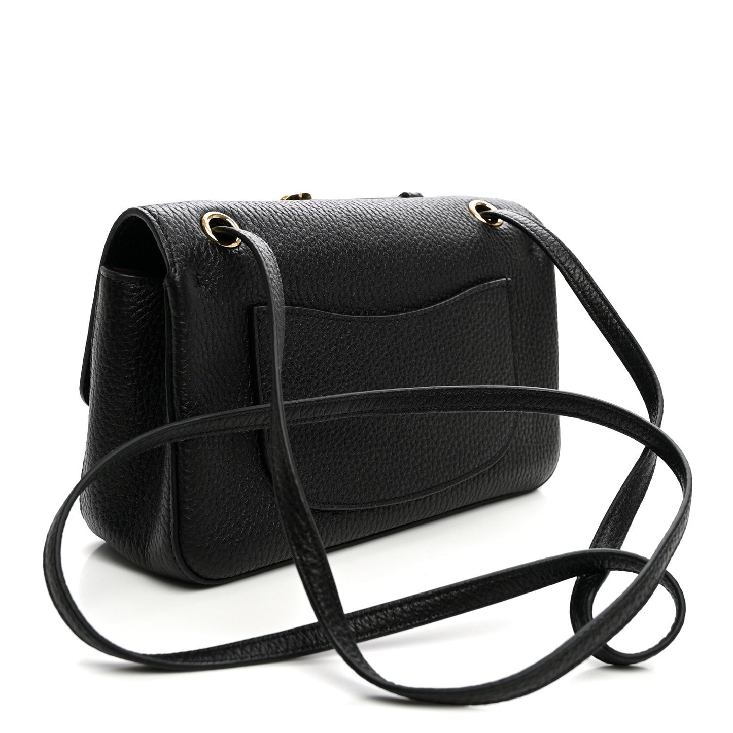 Grained Calfskin Mini Souplissimo Maxi Flap Black