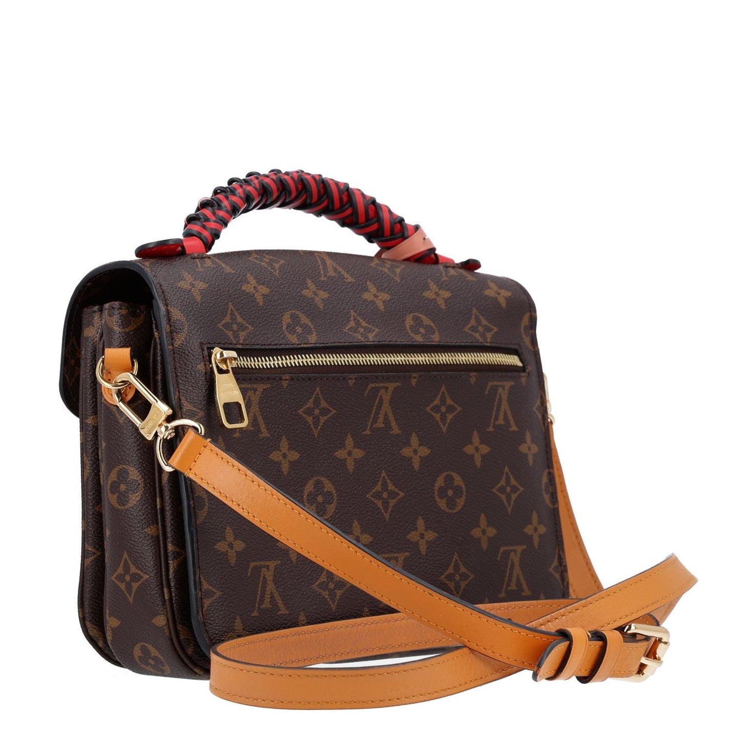 Monogram Braided Pochette Metis Coquelicot