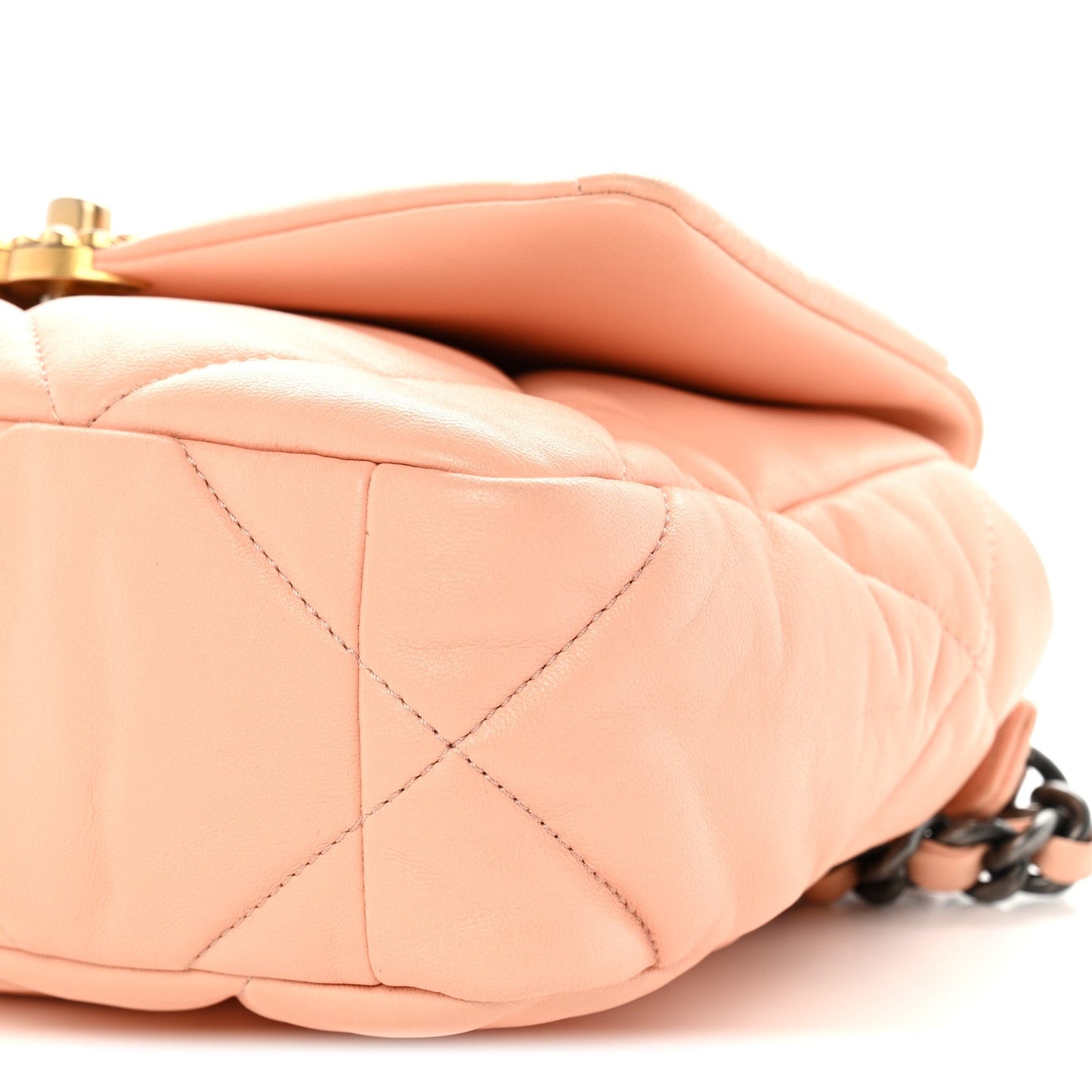 Goatskin Quilted Medium Chanel 19 Flap Light Pink