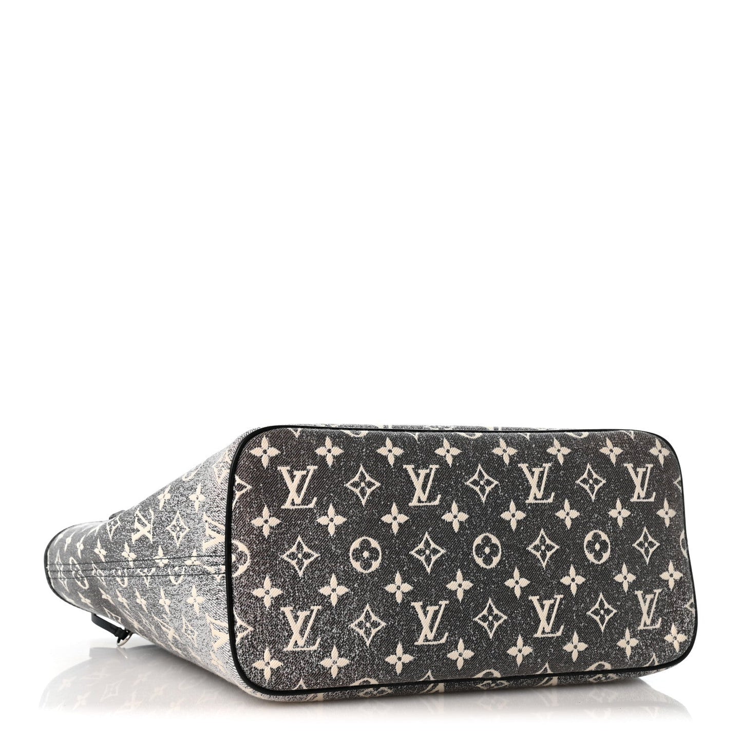 Denim Monogram Jacquard Neverfull MM Grey