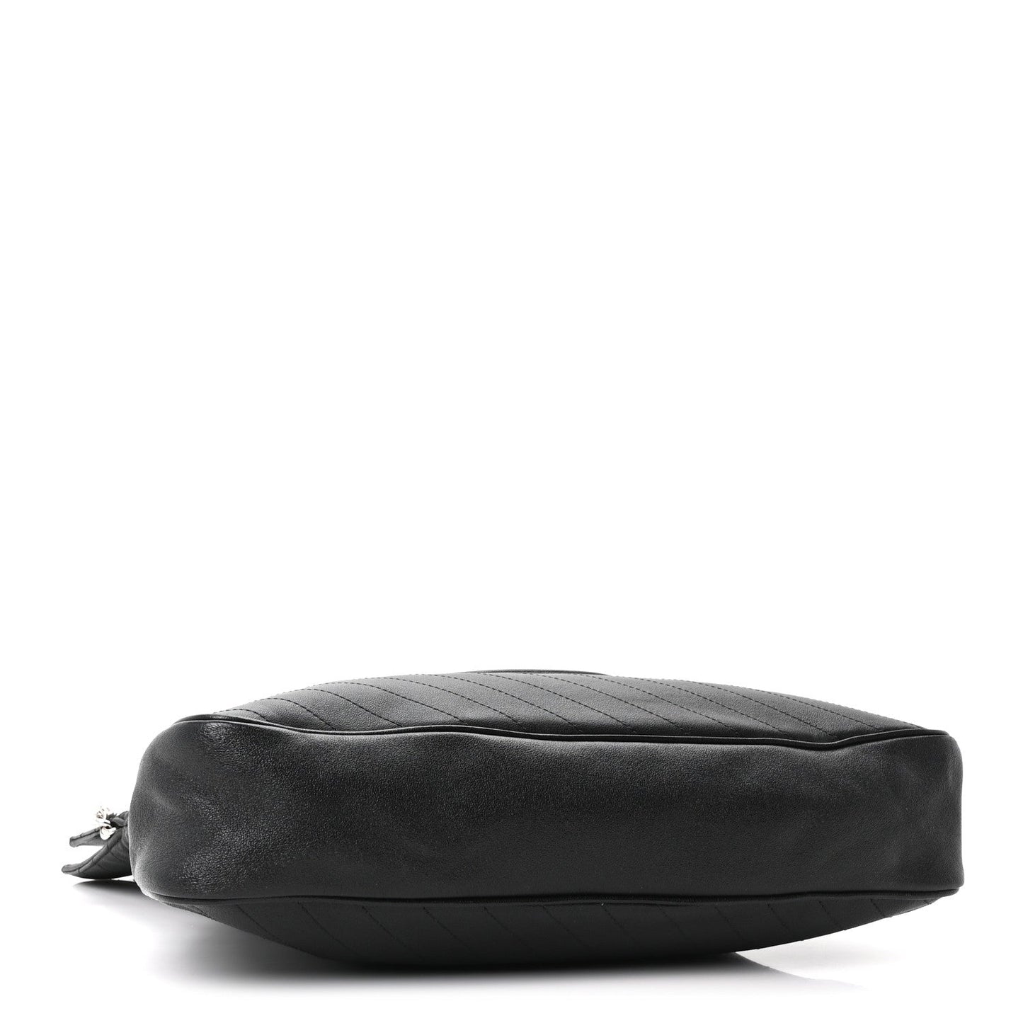 Sakai Be Green Calfskin Diagonal Stitched Medium Blondie Tote Black