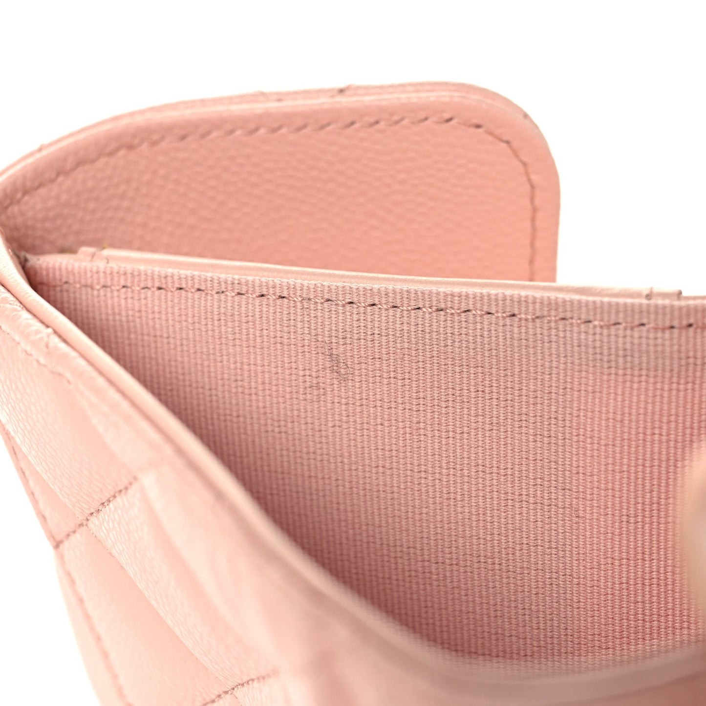 Caviar Quilted Medium Flap Wallet Light Pink