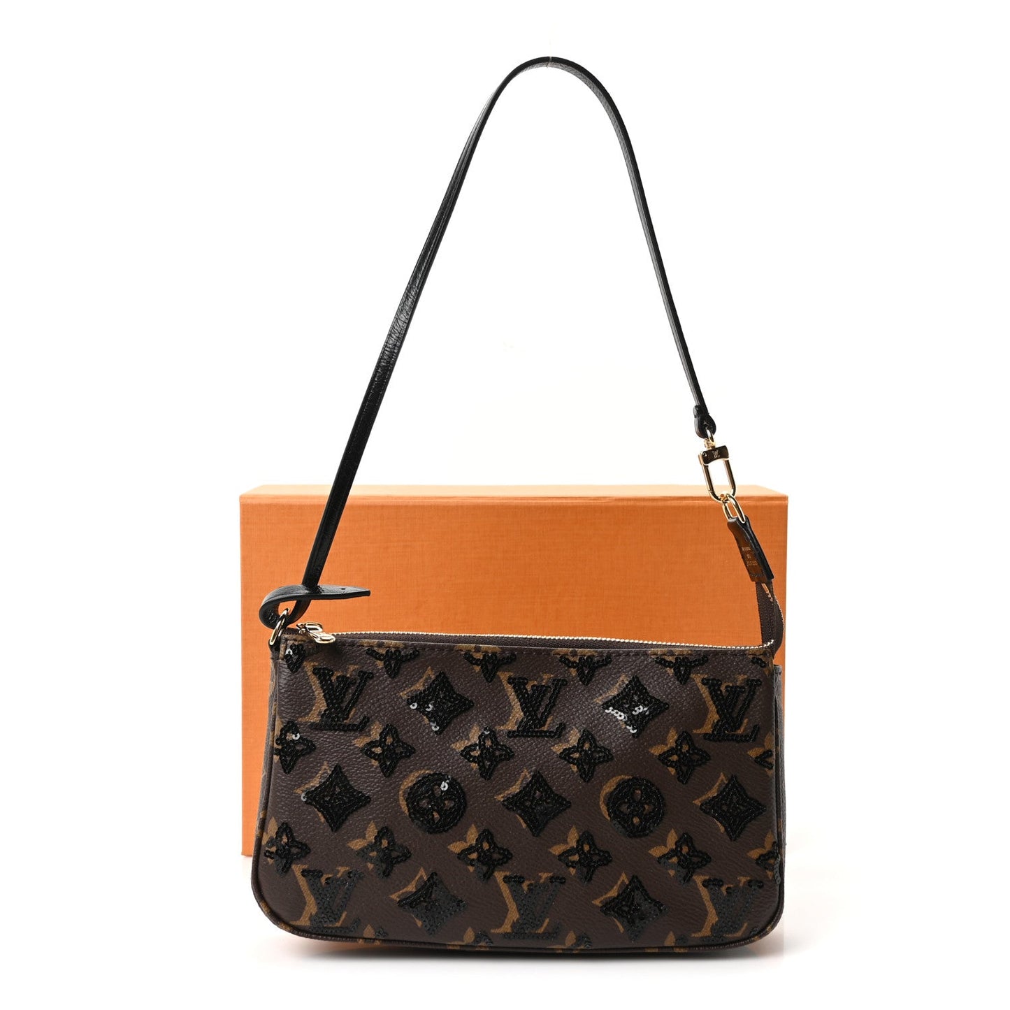 Monogram Sequins Pochette Accessories Black
