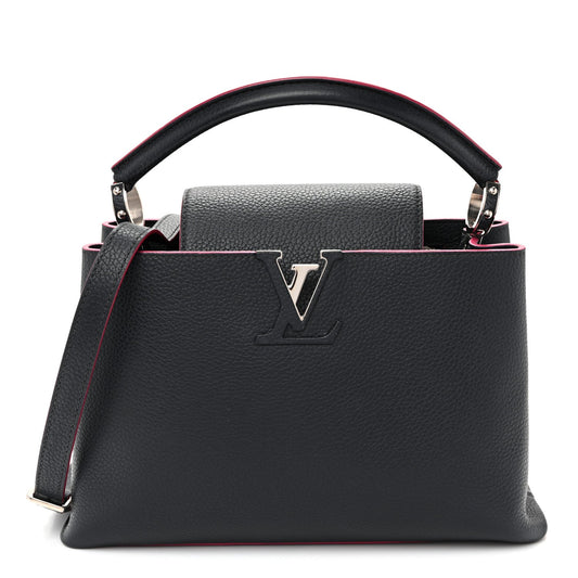 Taurillon Capucines PM Marine Rouge