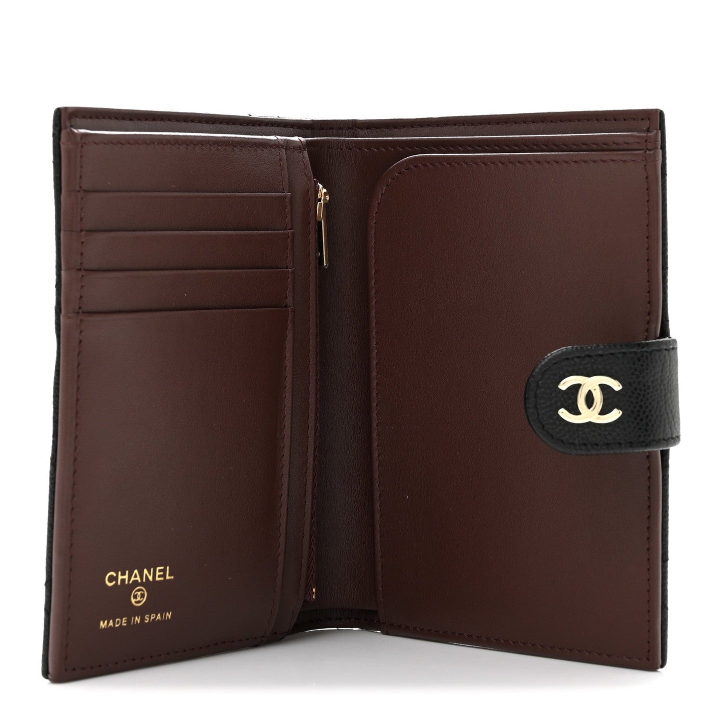 Caviar Quilted Passport Holder Black