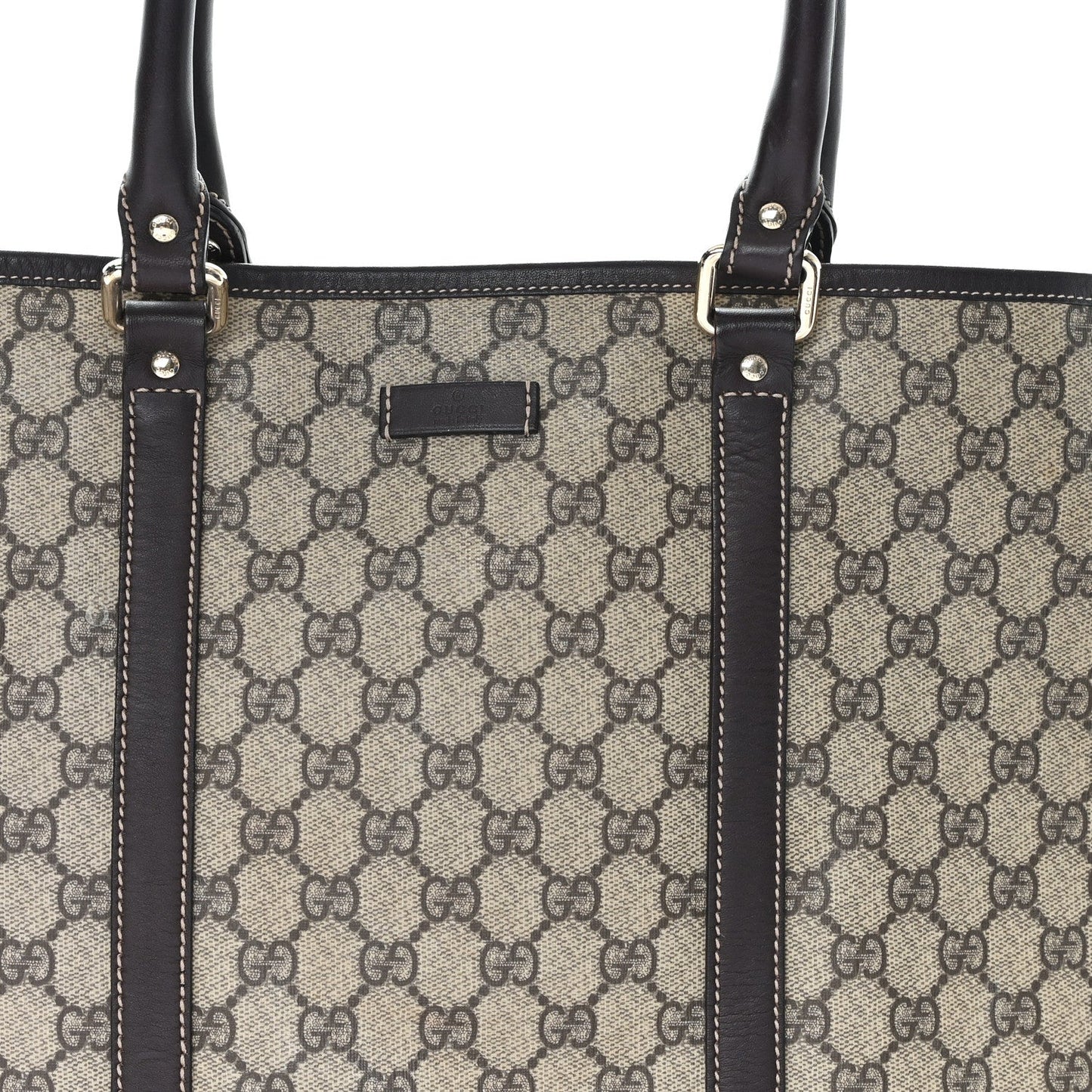 GG Plus Monogram Joy Vertical Tote Dark Brown