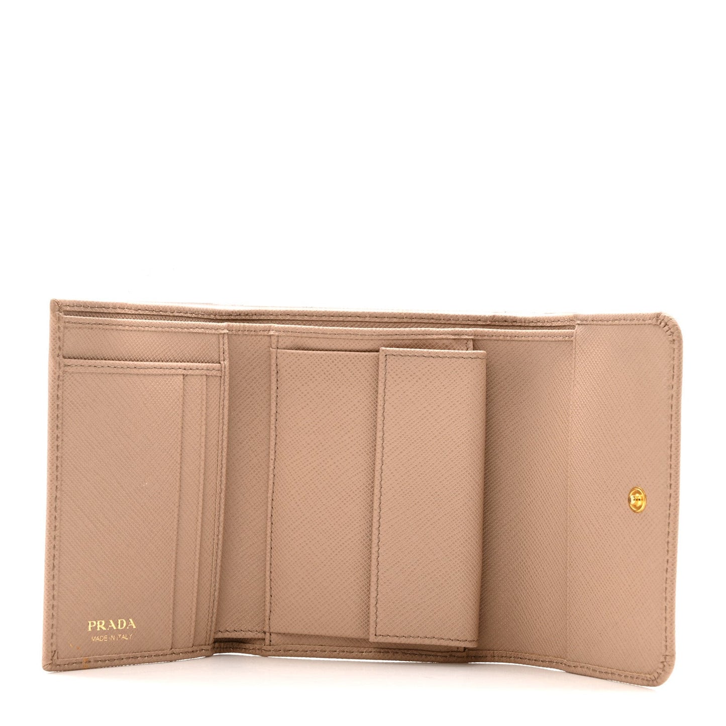 Saffiano Tri-Fold Bow Wallet Cammeo