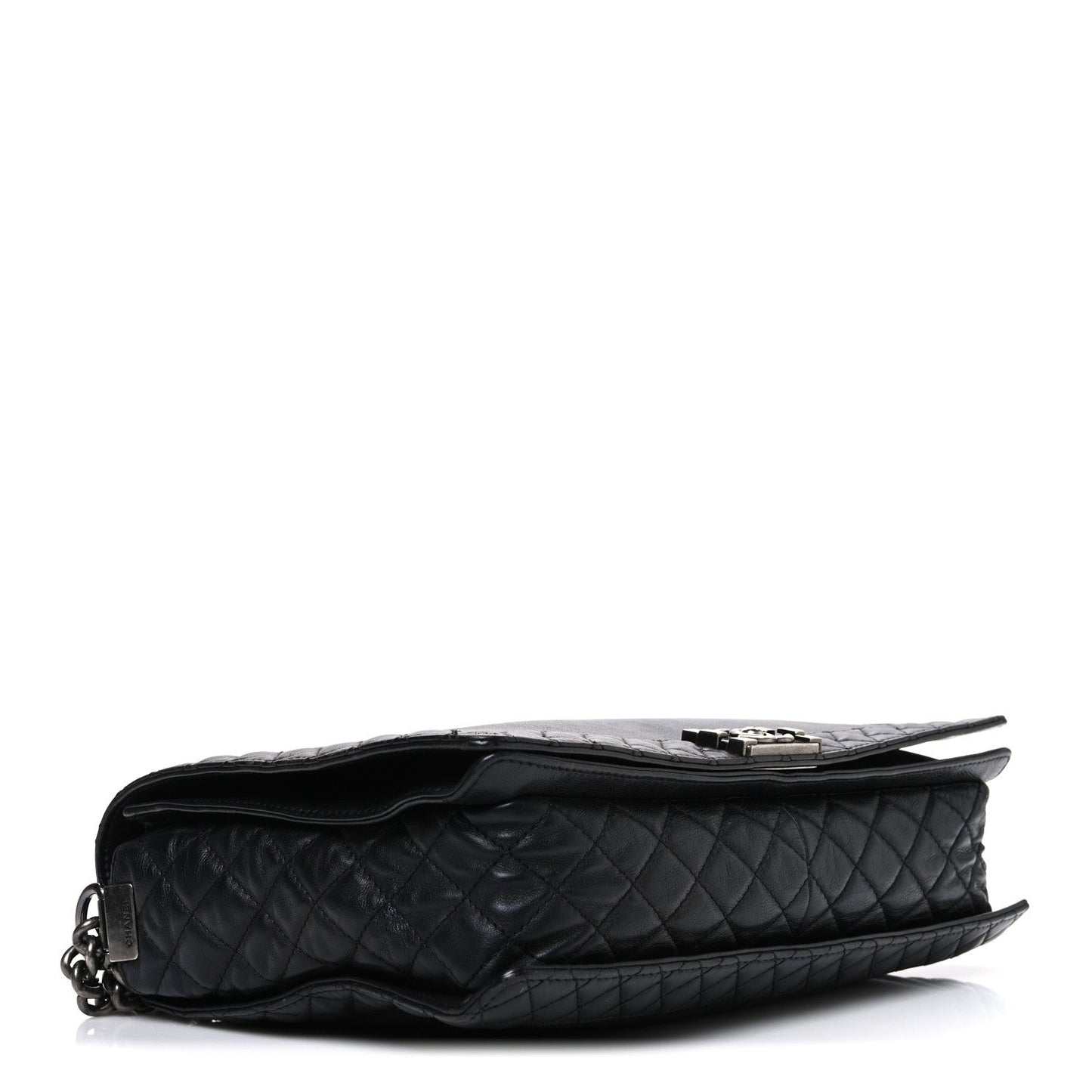 Calfskin Large Boy Reverso Flap Black