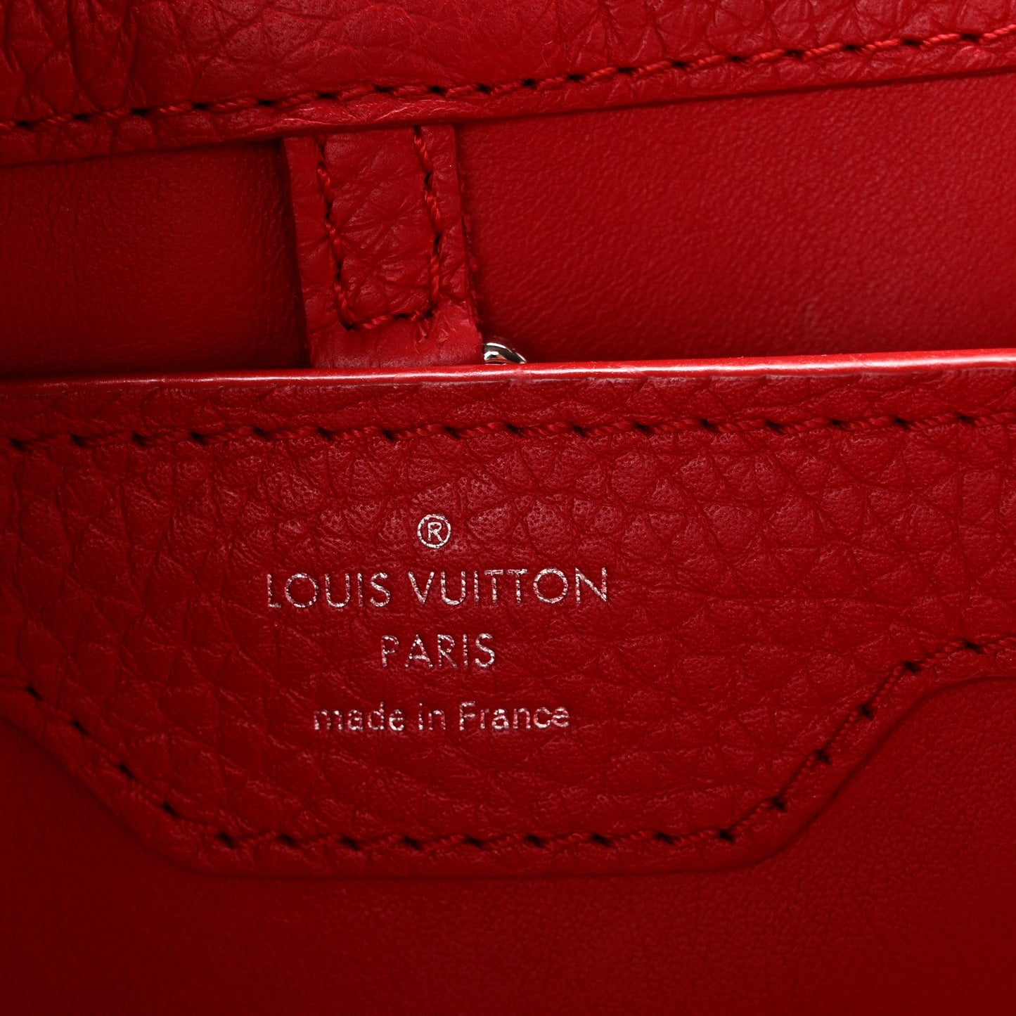 Taurillon Capucines PM Rubis