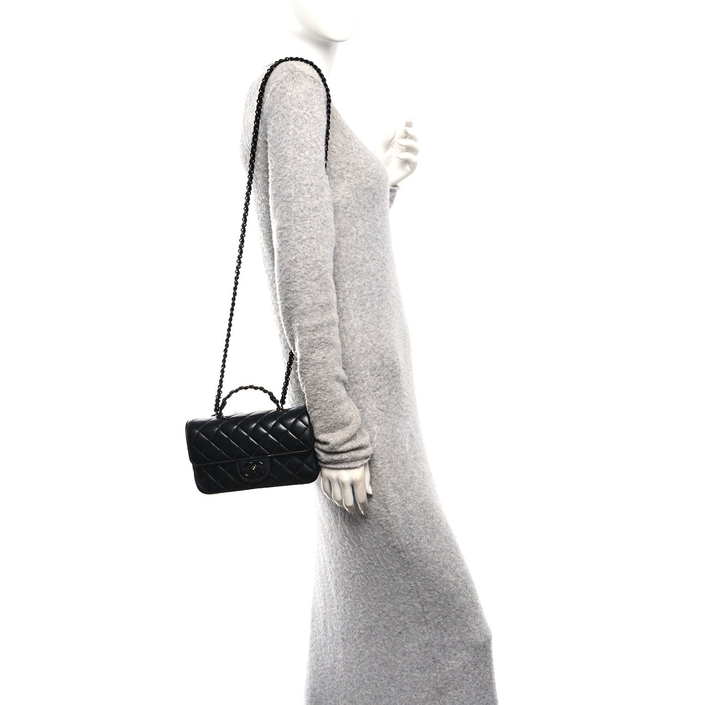 Lambskin Quilted Small Coco Pop Top Handle Flap So Black