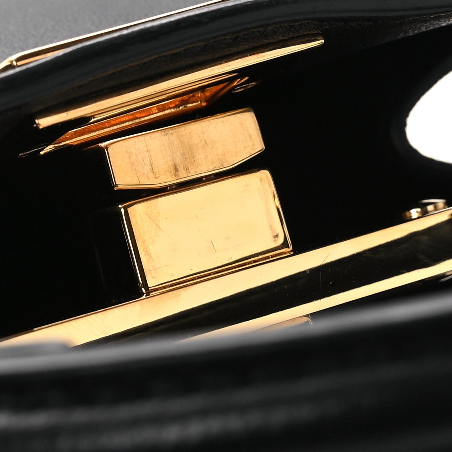 Shiny Nappa Petite Peekaboo I SEE U Satchel Black