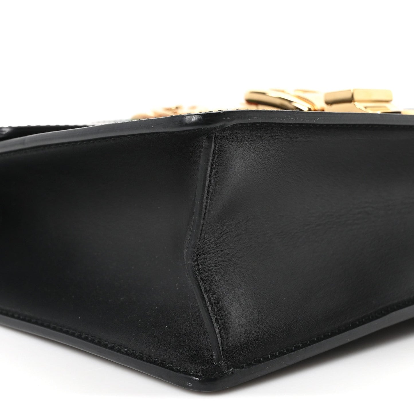 Calfskin Small Sylvie Shoulder Bag Black